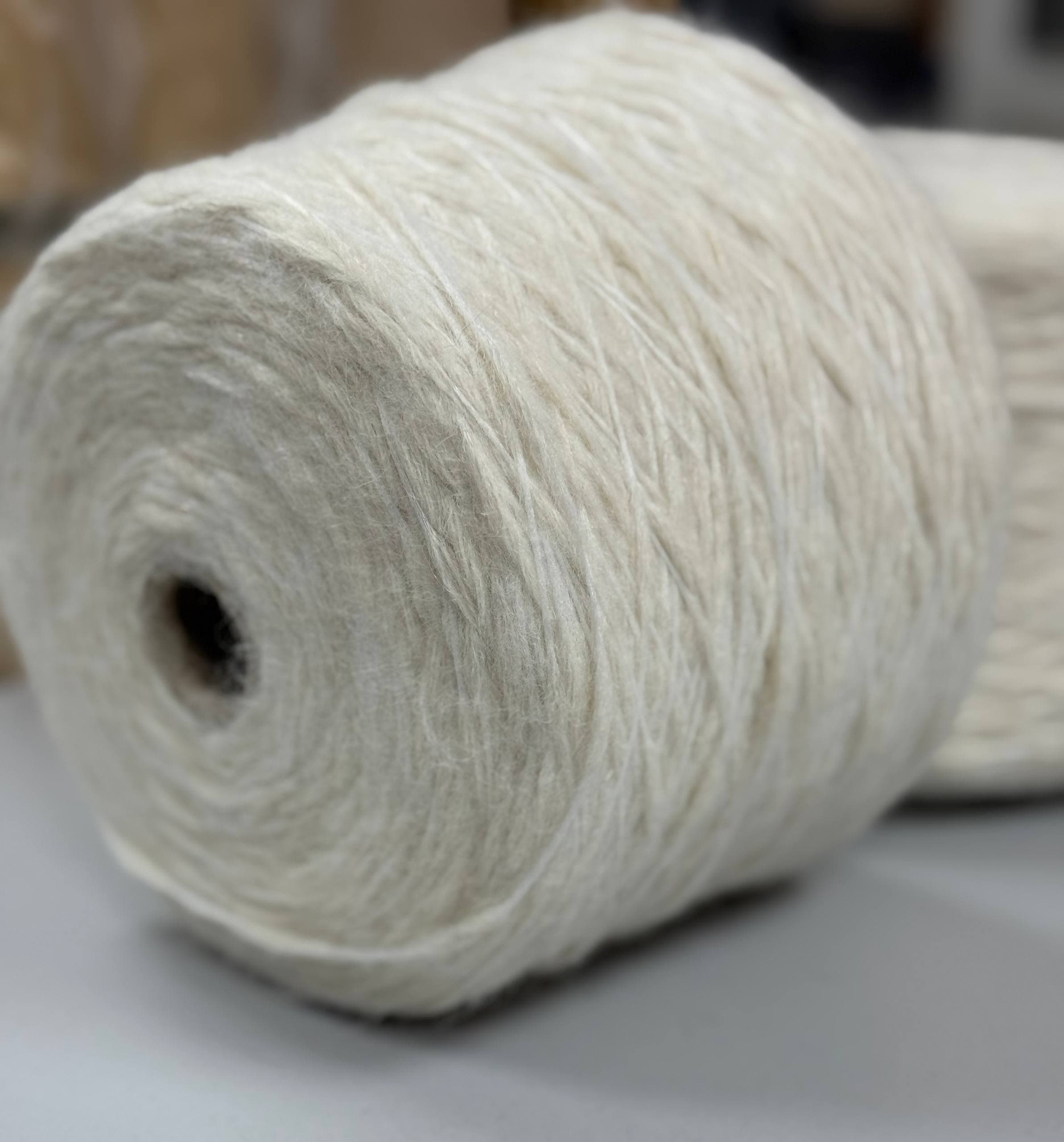 Industria Italiana Filati Bob Eco Молочный Cotton Вспушенная Winter
