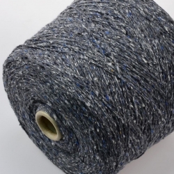 Hasegawa Пряжа на бобинах Enju материал смесовка твид цвет графит с голубым